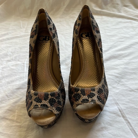 gianni bini platform leopard print heels size 9 - Picture 7 of 10